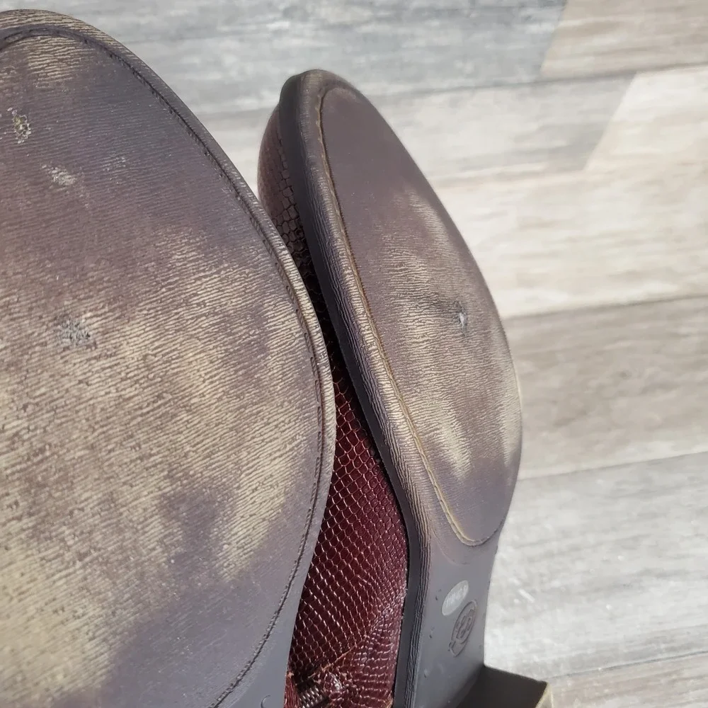 Lucky Brand Barlina Womens Bootie Sz 11 M Reishi Snake Print Side Zip Block Heel